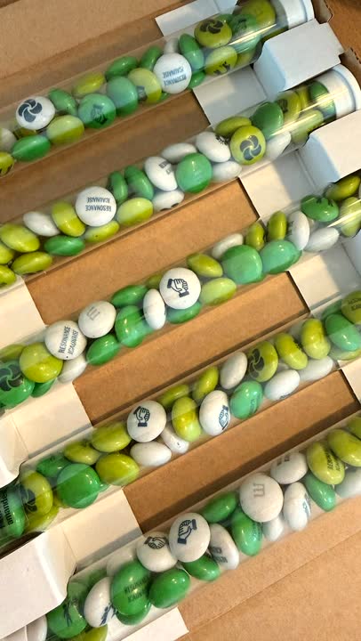 Boîtes de M&M’s personnalisées aux couleurs du club